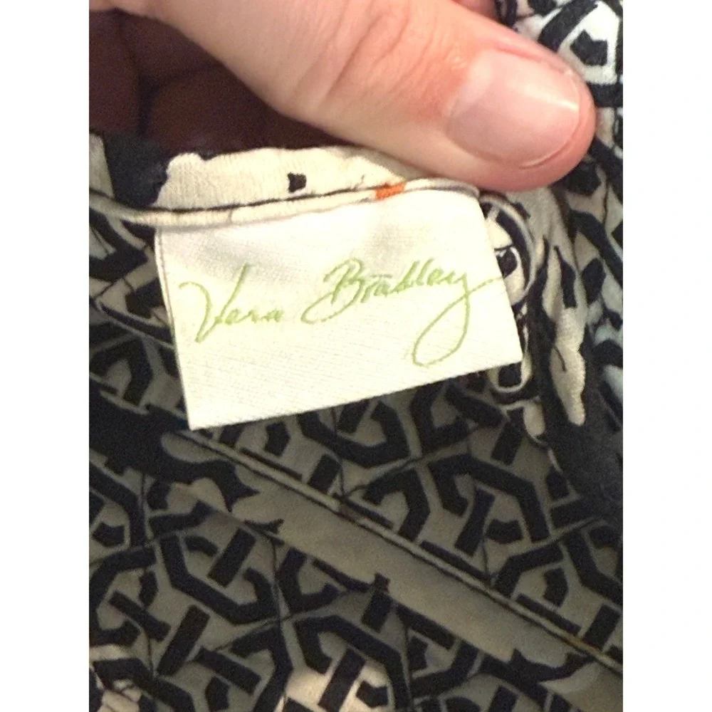 Vera Bradley Quilted‎ Tote Bag Floral Print Yellow White Black Shoulder Bag